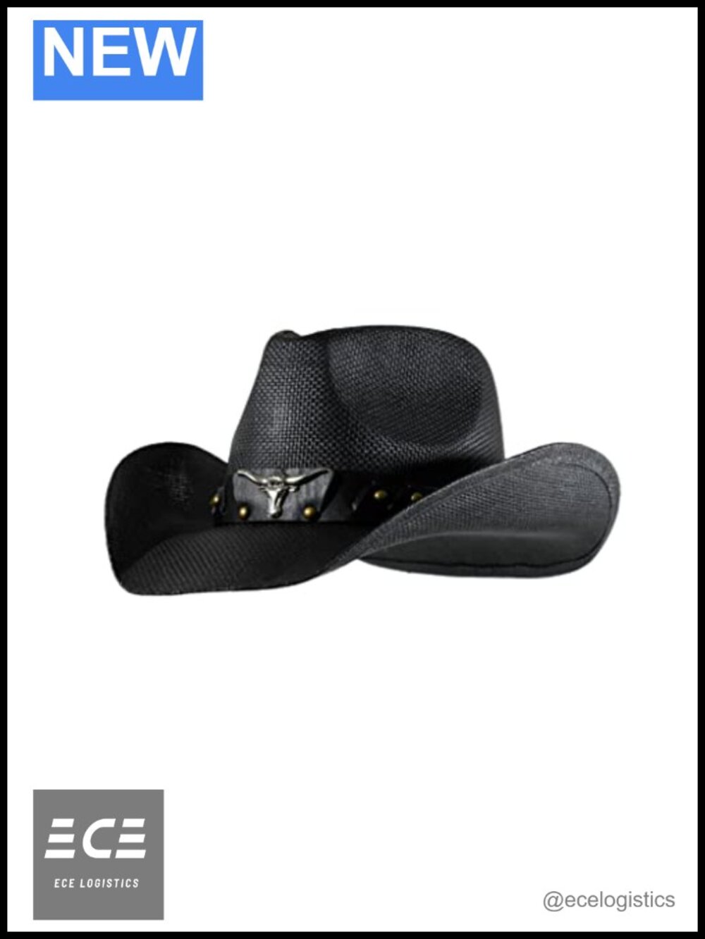 grinderPUNCH Straw Cowboy Hat Western Cowgirl Outback Sun Hat Unisex